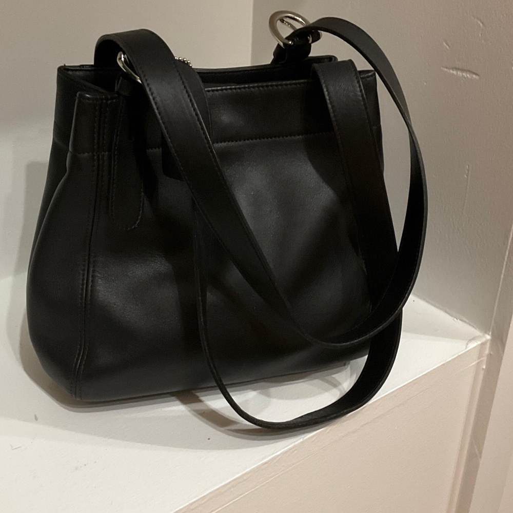 Coach Black Leather Shoulder Bag